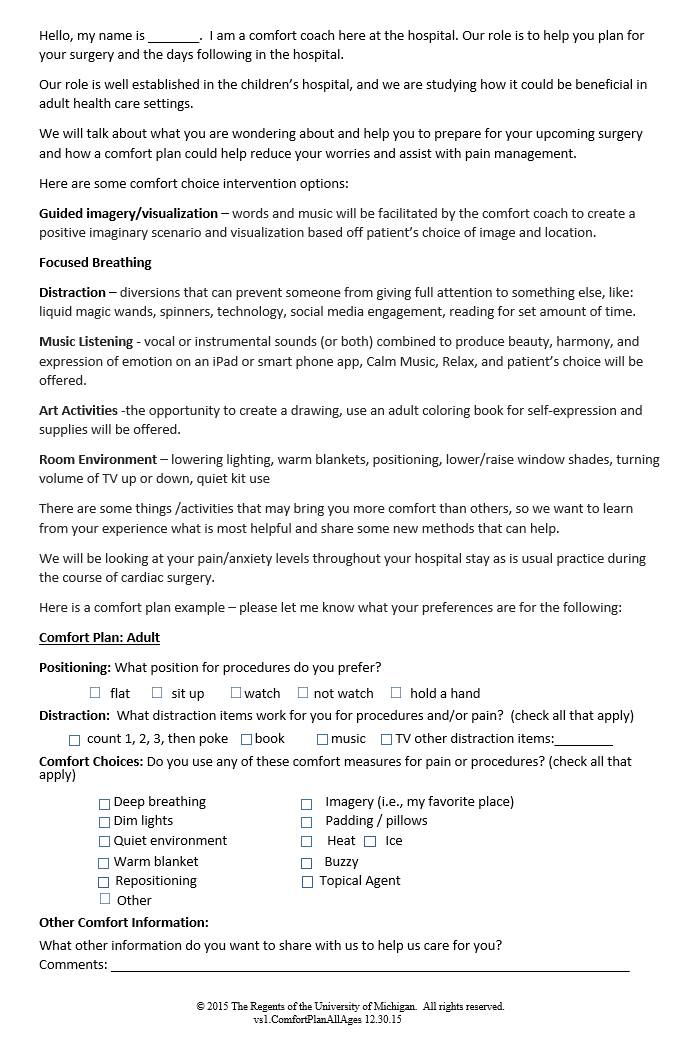 Child Life-Facilitated Coping Support With Adult Patients Undergoing Cardiac  Surgery: A Pilot Program